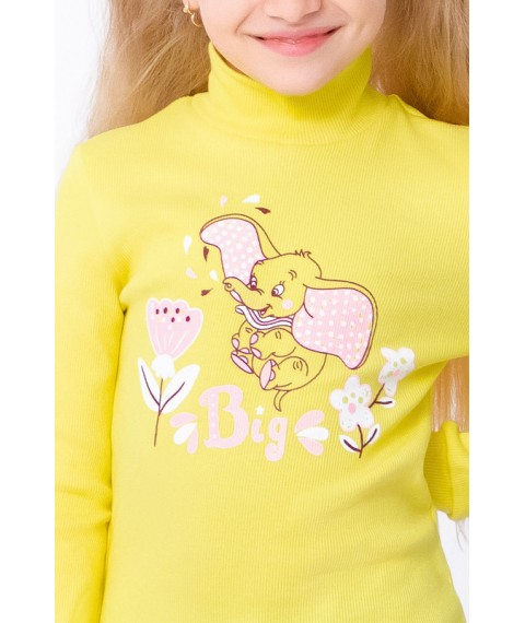 Turtleneck for a girl Wear Your Own 116 Yellow (6068-019-33-5-v43)