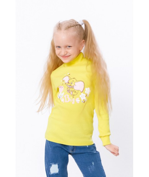 Turtleneck for girls Wear Your Own 134 Yellow (6068-019-33-5-v65)