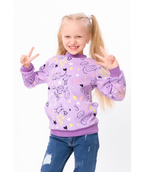 Sweatshirt for girls Wear Your Own 110 Purple (6069-024-5-v4)