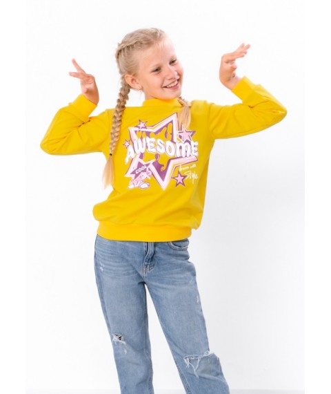 Jumper for girls Wear Your Own 116 Yellow (6069-057-33-5-v17)