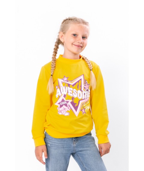 Jumper for girls Wear Your Own 128 Yellow (6069-057-33-5-v16)