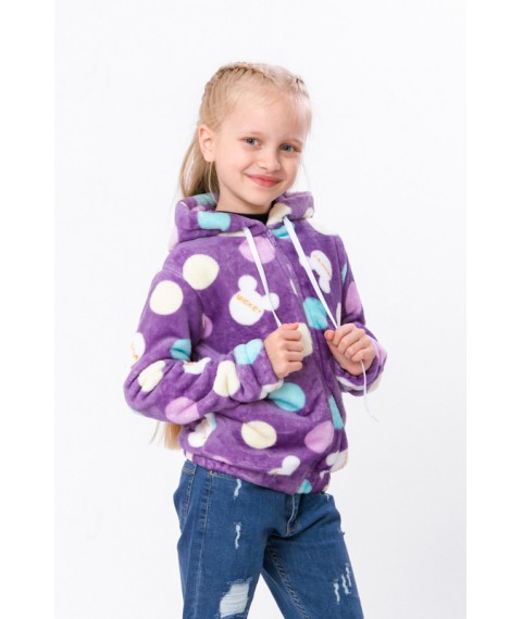 Jumper for girls (with a zipper) Wear Your Own 128 Purple (6071-035-5-v36)