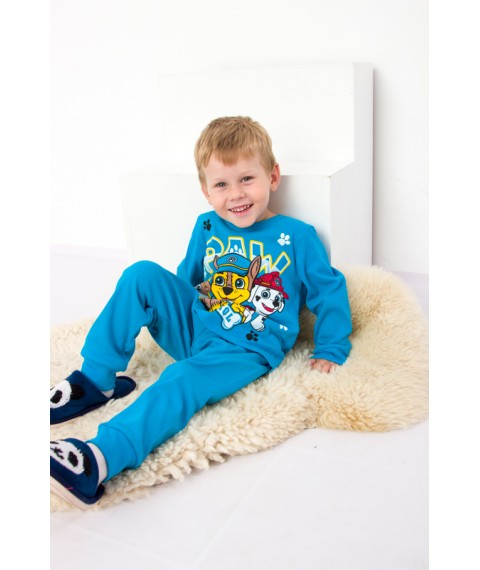 Boys' pajamas Bring Your Own 98 Turquoise (6076-008-33-4-v5)