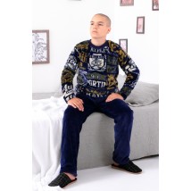 Pajamas for boys (teens) Wear Your Own 152 Blue (6079-035-1-v14)