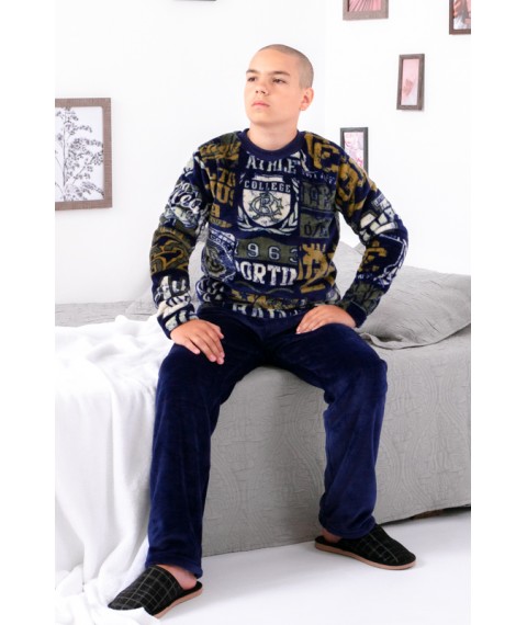 Pajamas for boys (teens) Wear Your Own 152 Blue (6079-035-1-v14)