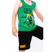 Комплект для хлопчика (борцовка+шорти) Носи Своє 134 Зелений (6109-001-33-1-v17)