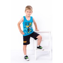 Set for a boy (wrestler+shorts) Wear Your Own 110 Turquoise (6109-001-33-1-v2)