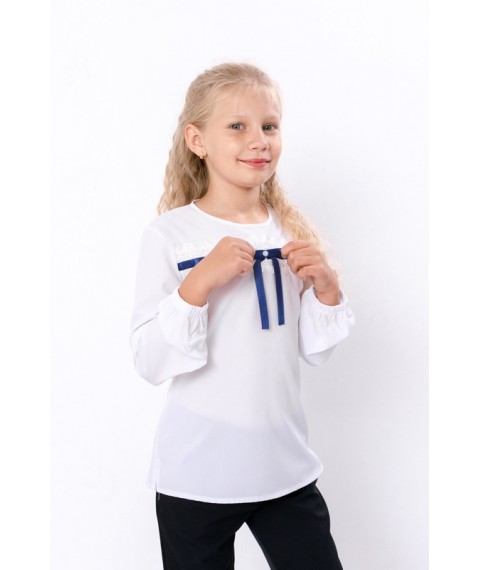 Блуза шкільна з мереживом Носи Своє 128 Білий (6145-066-v4)