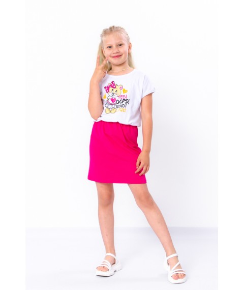 Dress for a girl Wear Your Own 134 Raspberry (6189-036-33-1-v8)