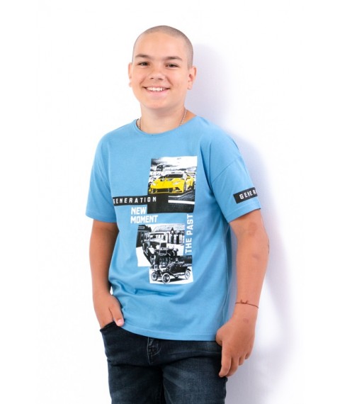 T-shirt for a boy (adolescent) Wear Your Own 170 Blue (6263-001-33-1-v21)