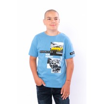 T-shirt for a boy (adolescent) Wear Your Own 134 Blue (6263-001-33-1-v1)