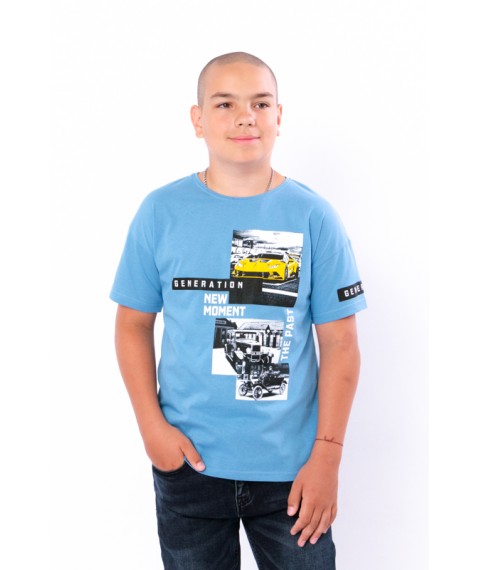 T-shirt for a boy (adolescent) Wear Your Own 158 Blue (6263-001-33-1-v25)