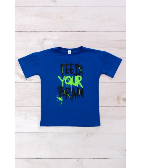 T-shirt for a boy (adolescent) Wear Your Own 152 Blue (6263-057-33-1-v9)