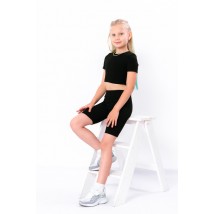 Set for girls (top+bicycles) Wear Your Own 128 Black (6381-103-v9)