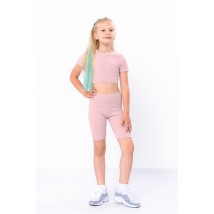 Комплект для дівчинки (топ+велосипедки) Носи Своє 134 Рожевий (6381-103-v15)