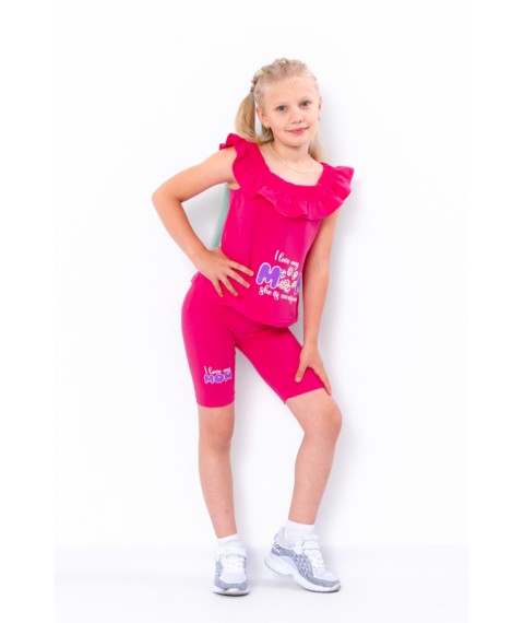 Комплект для дівчинки (футболка+велосипедки) Носи Своє 110 Малиновий (6382-036-33-v1)