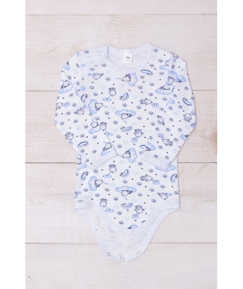 Nursery body for a boy (with long sleeves) Nosy Svoe 80 Blue (5010-016-4-v12)