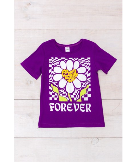 T-shirt for girls Wear Your Own 116 Purple (6021-001-33-1-5-v35)