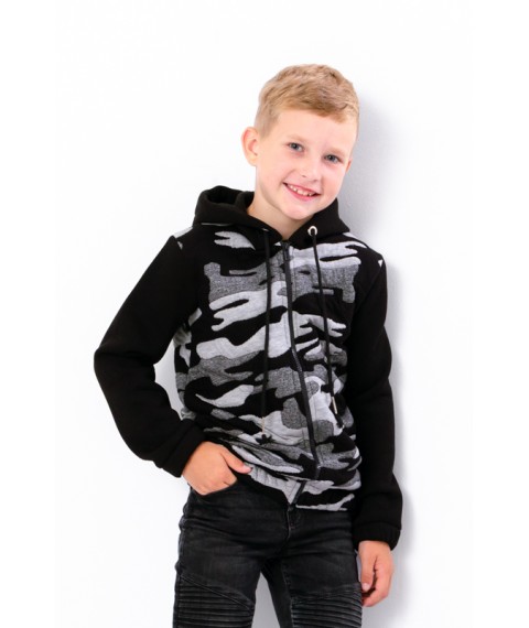 Jumper for a boy with a zipper Wear Your Own 110 Black (6071-026-4-v3)