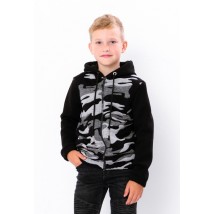 Jumper for boys with a zipper Wear Your Own 122 Black (6071-026-4-v1)