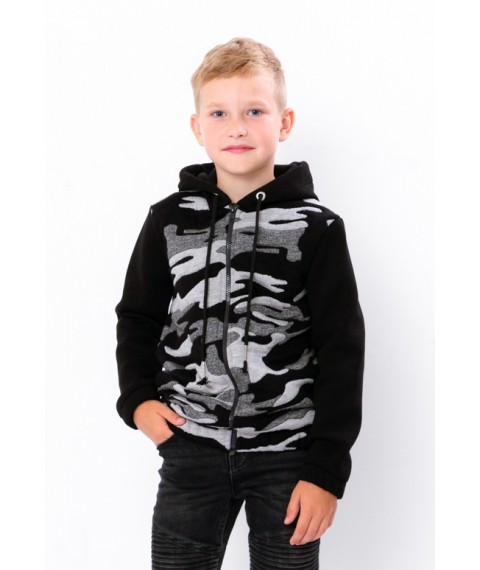 Jumper for boys with a zipper Wear Your Own 122 Black (6071-026-4-v1)