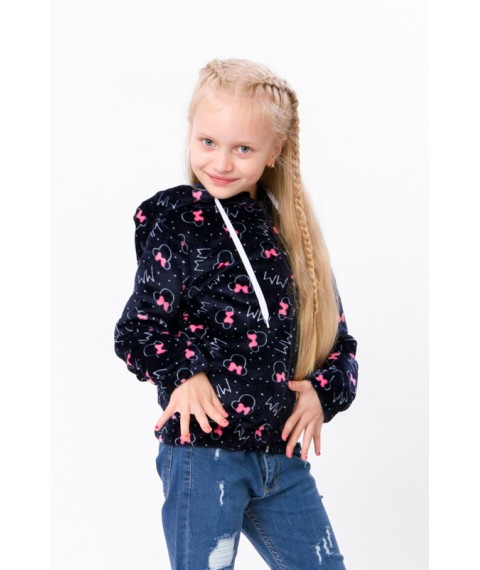 Jumper for girls (with zipper) Wear Your Own 128 Blue (6071-035-5-v42)
