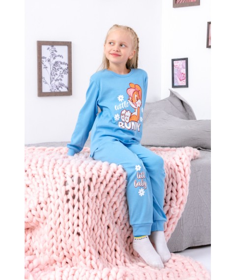 Pajamas for girls Bring Your Own 128 Blue (6076-008-33-5-v28)