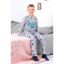 Boys' pajamas with 2 buttons Wear Your Own 110 Gray (6077-002-33-4-v21)