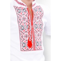 Short-sleeved embroidered shirt for a boy Nosy Svoye 98 White (6127-038-22-v1)