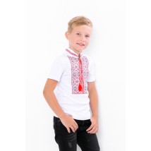 Short-sleeved embroidered shirt for a boy Nosy Svoye 98 White (6127-038-22-v1)