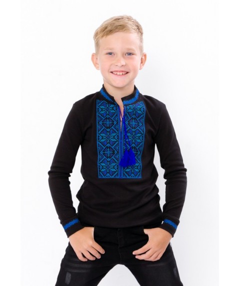 Embroidered long-sleeved shirt for a boy Nosy Svoye 158 Black (6128-015-22-v10)