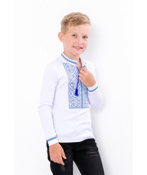 Embroidered shirt for a boy with long sleeves Nosy Svoe 134 White (6128-038-22-v6)