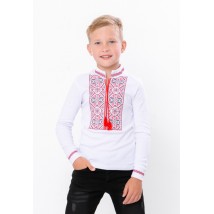 Embroidered long-sleeved shirt for a boy Nosy Svoye 170 White (6128-038-22-v12)