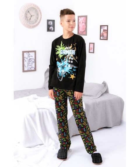 Pajamas for boys (teens) Wear Your Own 164 Black (6347-043-33-1-v4)