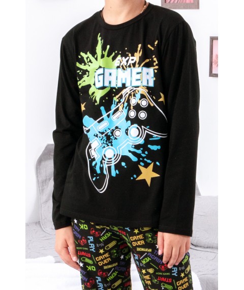 Pajamas for boys (teens) Wear Your Own 164 Black (6347-043-33-1-v4)