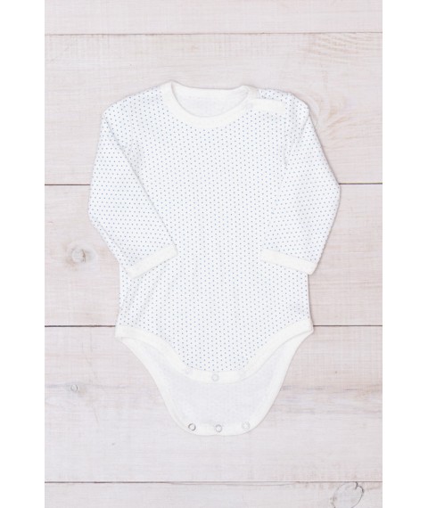 Nursery bodysuit for a boy (with long sleeves) Nosy Svoe 62 White (5010-016-4-v6)