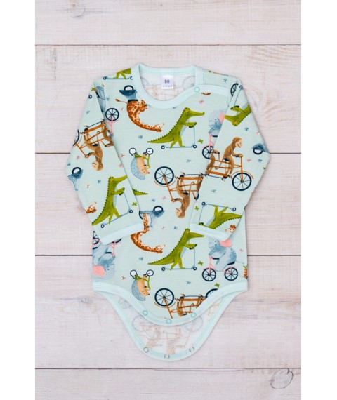 Baby bodysuit for a boy (with long sleeves) Wear Your Own 68 Green (5010-024-4-v12)