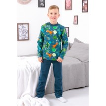 Boys' pajamas (warm) Wear Your Own 134 Blue (6076-024-4-1-v25)