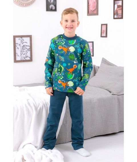 Boys' pajamas (warm) Wear Your Own 128 Blue (6076-024-4-1-v21)