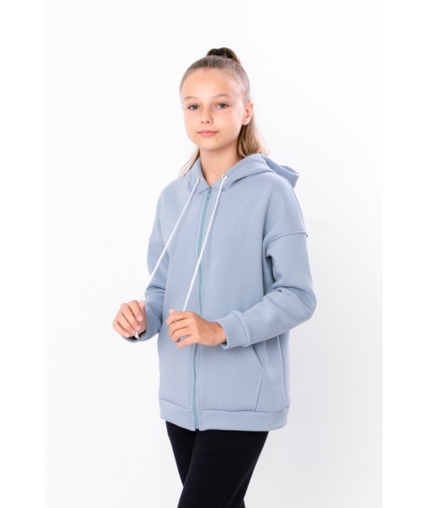 Hoodie for girls (teen) Wear Your Own 152 Blue (6395-025-2-v5)