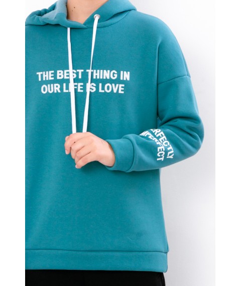 Hoodie for boy (teen) Wear Your Own 170 Turquoise (6399-025-33-v13)