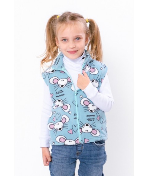 Fleece vest for a girl Nosy Svoe 122 Blue (6401-028-5-v5)