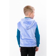 Vest for a boy (with a hood) Wear Your Own 134 Blue (6402-034-4-v0)