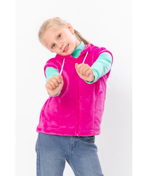 Vest for girls (with a hood) Nosy Svoe 128 Pink (6402-034-5-v6)