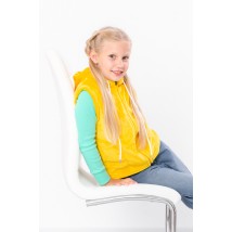 Vest for girls (with a hood) Wear Your Own 122 Yellow (6402-034-5-v5)