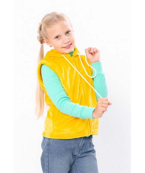 Vest for girls (with a hood) Wear Your Own 110 Yellow (6402-034-5-v3)