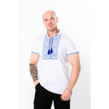 Men's short-sleeved embroidered shirt Nosy Svoe 48 Blue (8606-038-22-v8)