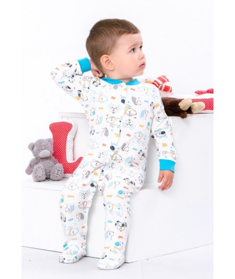 Nursery overalls for a boy Nosy Svoe 68 White (5058-024-4-v3)
