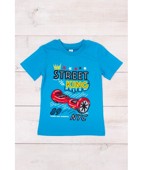 T-shirt for a boy Wear Your Own 128 Turquoise (6021-001-33-1-4-v22)