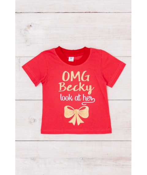 T-shirt for girls Wear Your Own 92 Red (6021-001-33-1-5-v79)